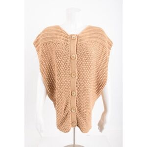 PrAna Womans Estee Knit Sweater Vest Size M Camel Tan Organic Cotton